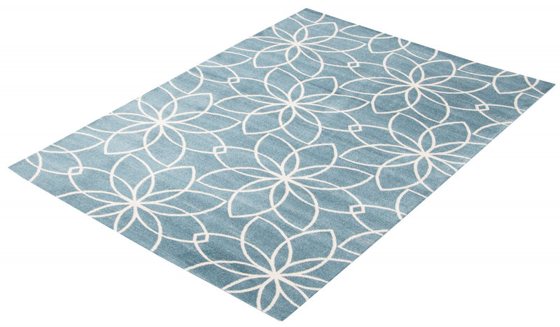 Terali Turquoise Machine Washable Area Rug - 5'0\" x 7'0\"
