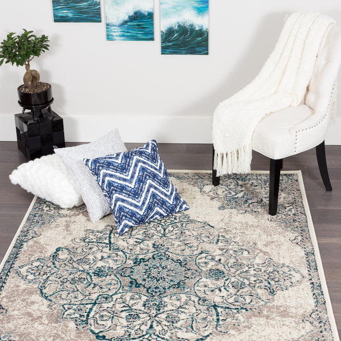 Sav Silver 4x6 Area Rug