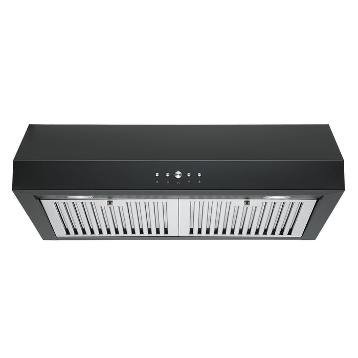 Ancona 30\" Ducted Under Cabinet Range Hood - AN-18042BLK