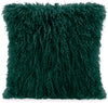 Mongolian Sheepskin Accent Pillow - Green