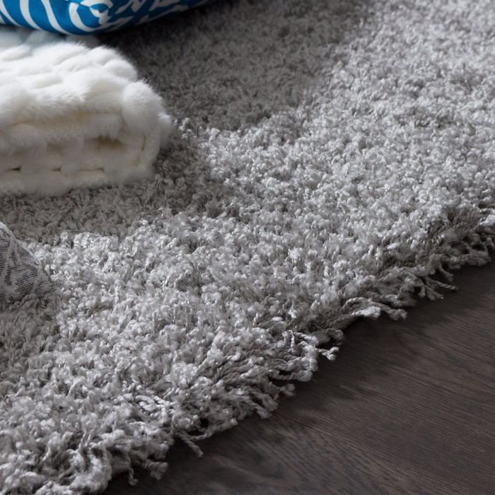 Victoria Light Grey Shag 3 x 5 Area Rug