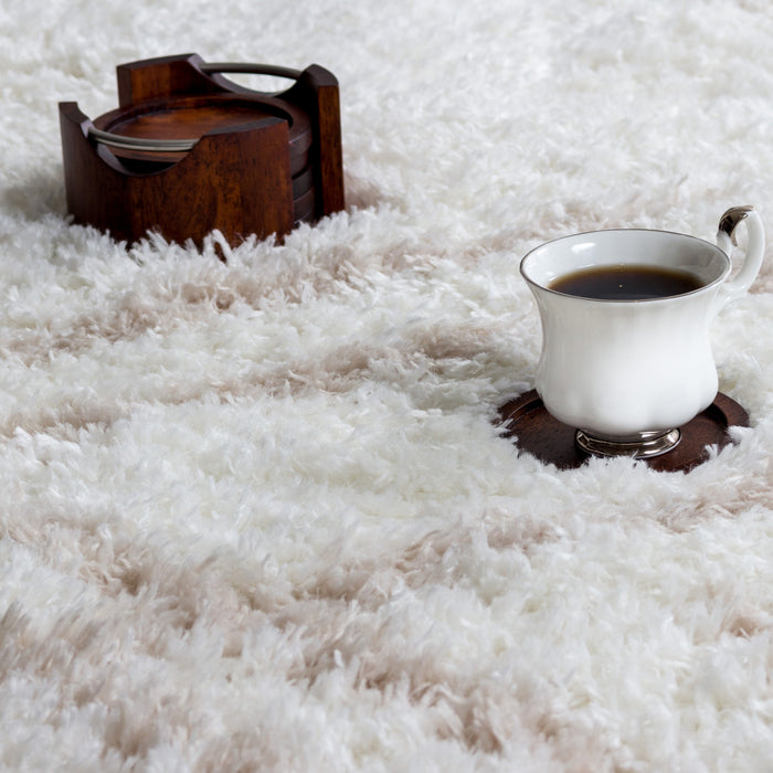 Ker Cream Lines 4x6 Area Rug