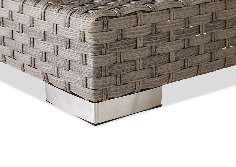 Bermuda 6-Piece Canopy Outdoor Patio Conversation Set - Hand-Woven Resin Wicker, UV & Weather Resistant - Grey