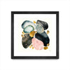 \"Pebble Abstract\" Matted and Framed Black 36x36 Wall Art