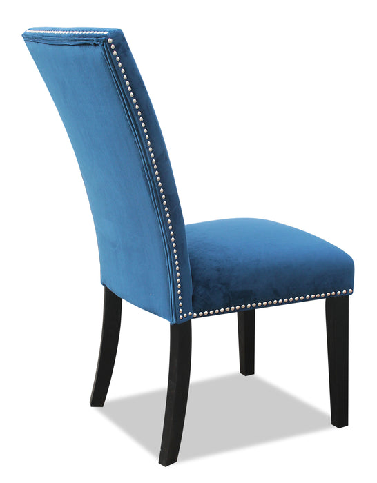 Cami Dining Chair with Velvet Fabric - Blue