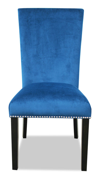 Cami Dining Chair with Velvet Fabric - Blue