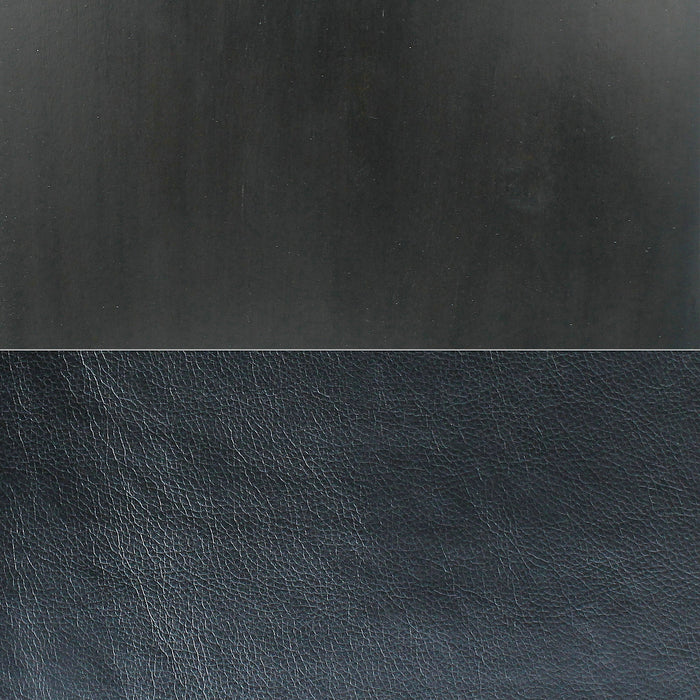 Cami 5pc Dining Set with Table & 4 Black Chairs, Genuine Marble Top, 70\"W