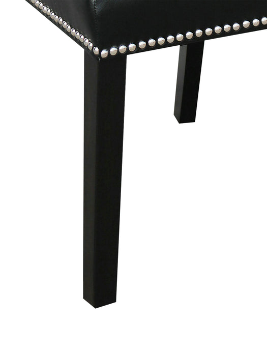 Cami Dining Chair with Vegan-Leather Fabric - Black