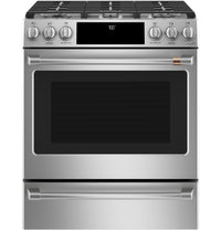 Cafe 5.6 Cu. Ft. Smart Gas Range with True European Convection and Self Clean Racks - Stainless Stee…