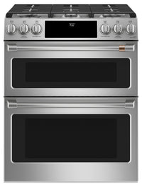 Cafe 6.7 Cu. Ft. Smart Gas Range with True European Convection and Self Clean Racks - Stainless Stee…