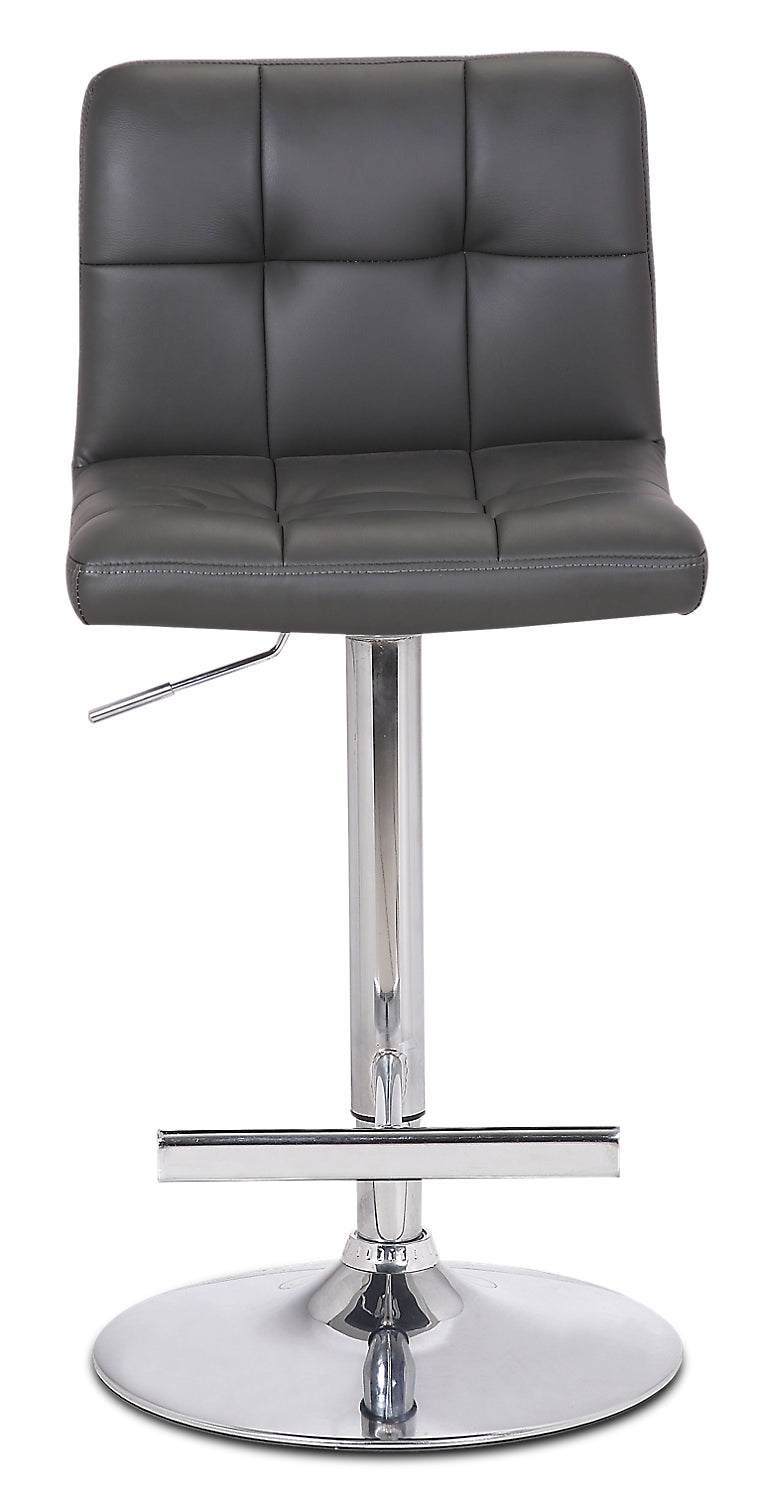 Cruz Barstool with Swivel & Adjustable Seat, Vegan Leather Fabric