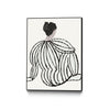 \"Grey Reflection\" Canvas Framed Black 18x24 Wall Art