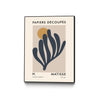 \"Papiers Découpés I\" Canvas Framed Black 30x40 Wall Art