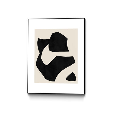 "Untilted" Canvas Framed Black 30x40 Wall Art