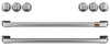 Café Gas Range Brushed Stainless Steel Knobs and Handles Set - CXFCGHKPMSS