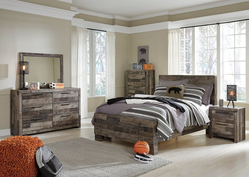 Derekson Panel Headboard, Grey - Full Size