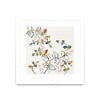 \"Rainbow Vines With Berries\" Matted and Framed White 30x30 Wall Art