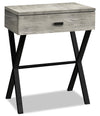 Harper 18.25\" Accent Table with Drawer - Grey Reclaimed Wood-Look