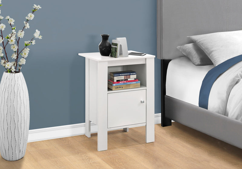 White Side Table Nightstand The Brick