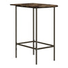 Espresso Marble Metal Home Bar