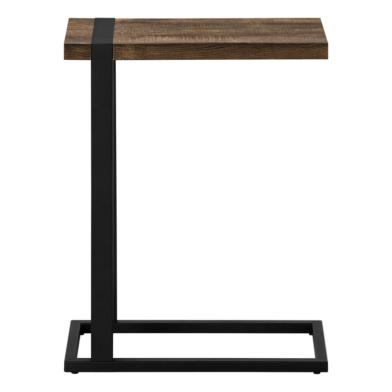Brown Reclaimed Woodlook Black Metal Side Table The Brick