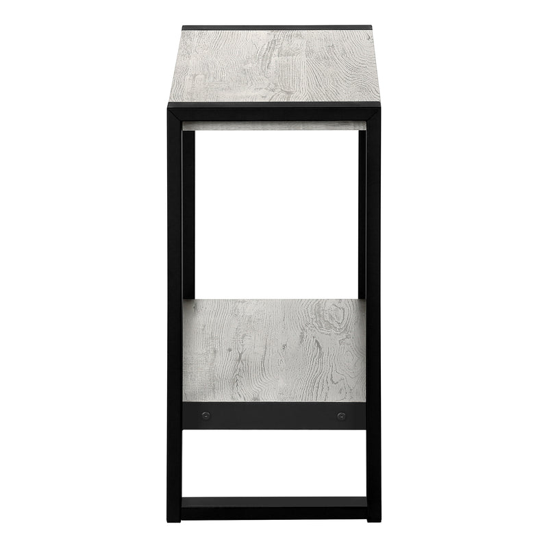 Grey Reclaimed Woodlook Black Metal Side Table The Brick