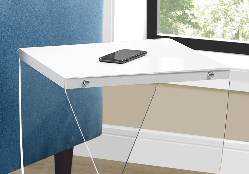 Glossy White Clear Acrylic Accent Table The Brick