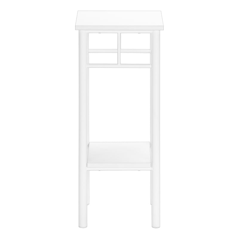 White, White Metal Accent Table The Brick