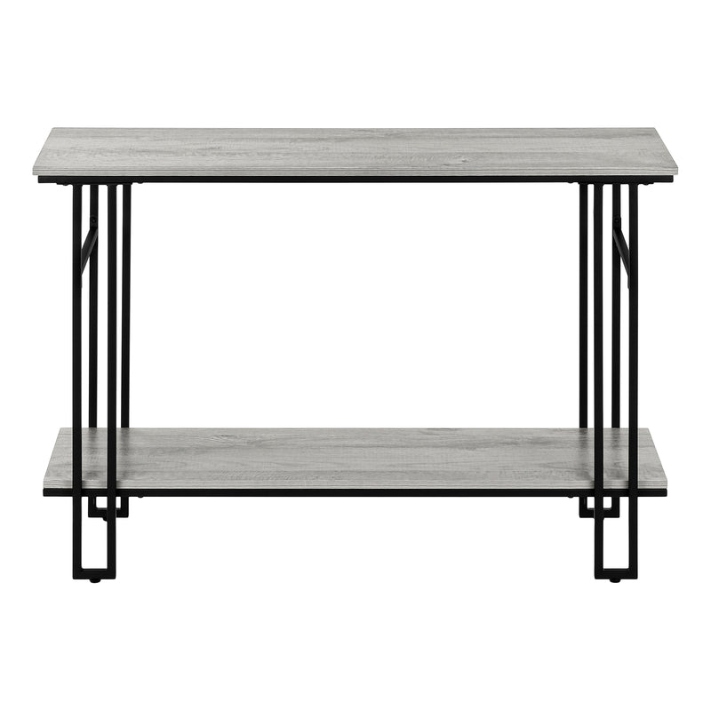 Grey Woodlook Black Metal Console Table The Brick