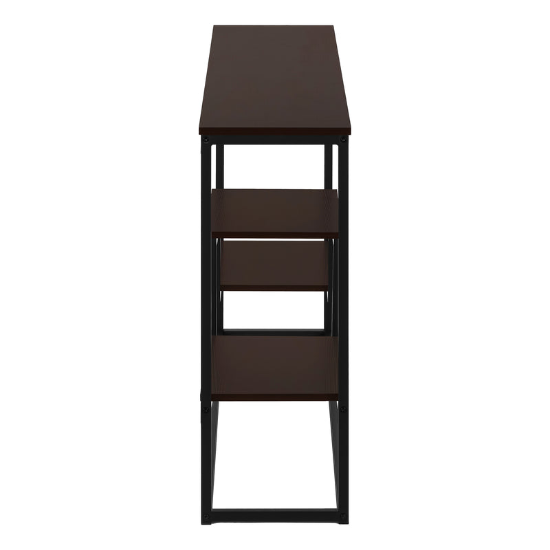 Espresso Black Metal Console Table The Brick