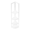 White White Metal Corner Etagere Bookcase