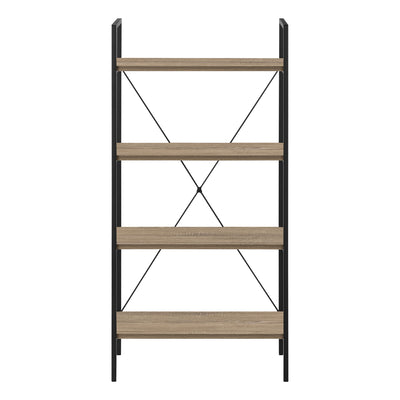 Dark Taupe Black Metal Bookcase