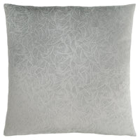 Light Grey Floral Velvet 1pc Pillow