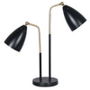 Jetty 22\" Black and Gold 2-Light Table Lamp