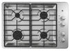 GE 30\" 4-Element Gas Cooktop - Stainless - JGP3030SLSS