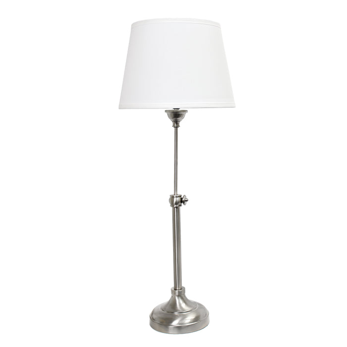Elegant Designs Brushed Nickel Adjustable 3 Pack Lamp Set (2 Table Lamps, 1 Floor Lamp)