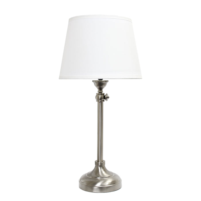 Elegant Designs Brushed Nickel Adjustable 3 Pack Lamp Set (2 Table Lamps, 1 Floor Lamp)