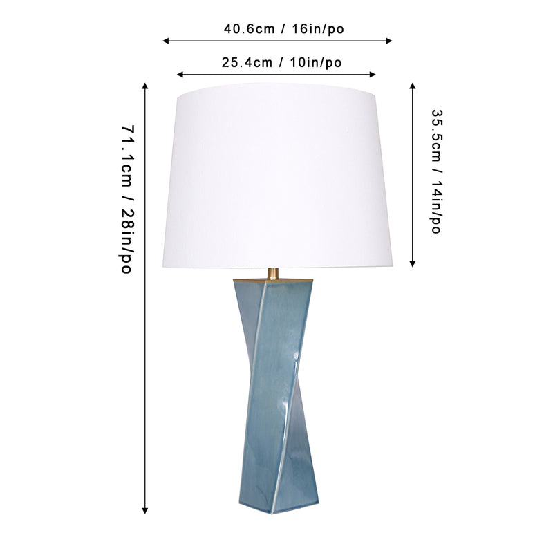 AntiqueBlue Table Lamp The Brick