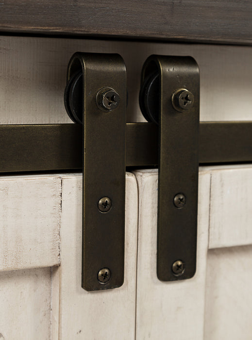 Madison 60\" Rustic TV Stand with Storage and Cable Management for TVs up to 65\"- White