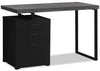 Orion 47.25\" Computer Office Desk with 3-Drawers - Black & Grey