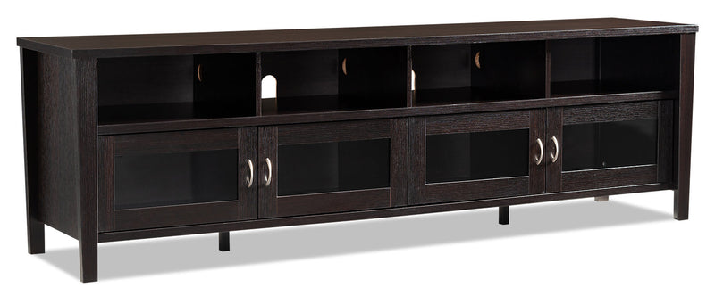 Palmer 80\" TV Stand with Storage and Cable Management for TVs up to 90\"- Reddish Brown