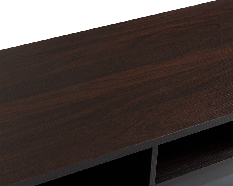 Palmer 80\" TV Stand with Storage and Cable Management for TVs up to 90\"- Reddish Brown