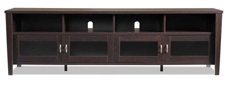 Palmer 80\" TV Stand with Storage and Cable Management for TVs up to 90\"- Reddish Brown