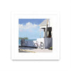 \"Key West Cabana Ii\" Matted and Framed White 30x30 Wall Art