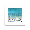 \"Hot Summer Beach\" Matted and Framed White 30x30 Wall Art