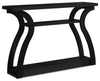 Quinn 47.25\" Sofa Table with Shelf - Black