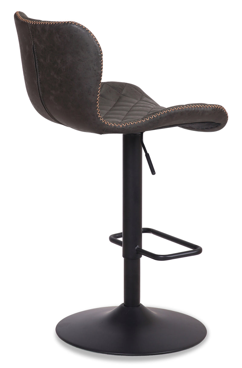 Seth Barstool with Swivel Adjustable Seat Vegan Leather Fabric The Brick