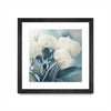 \"White Roses I\" Matted and Framed Black 30x30 Wall Art