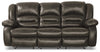 Toreno 86\" Genuine Leather Reclining Sofa - Grey