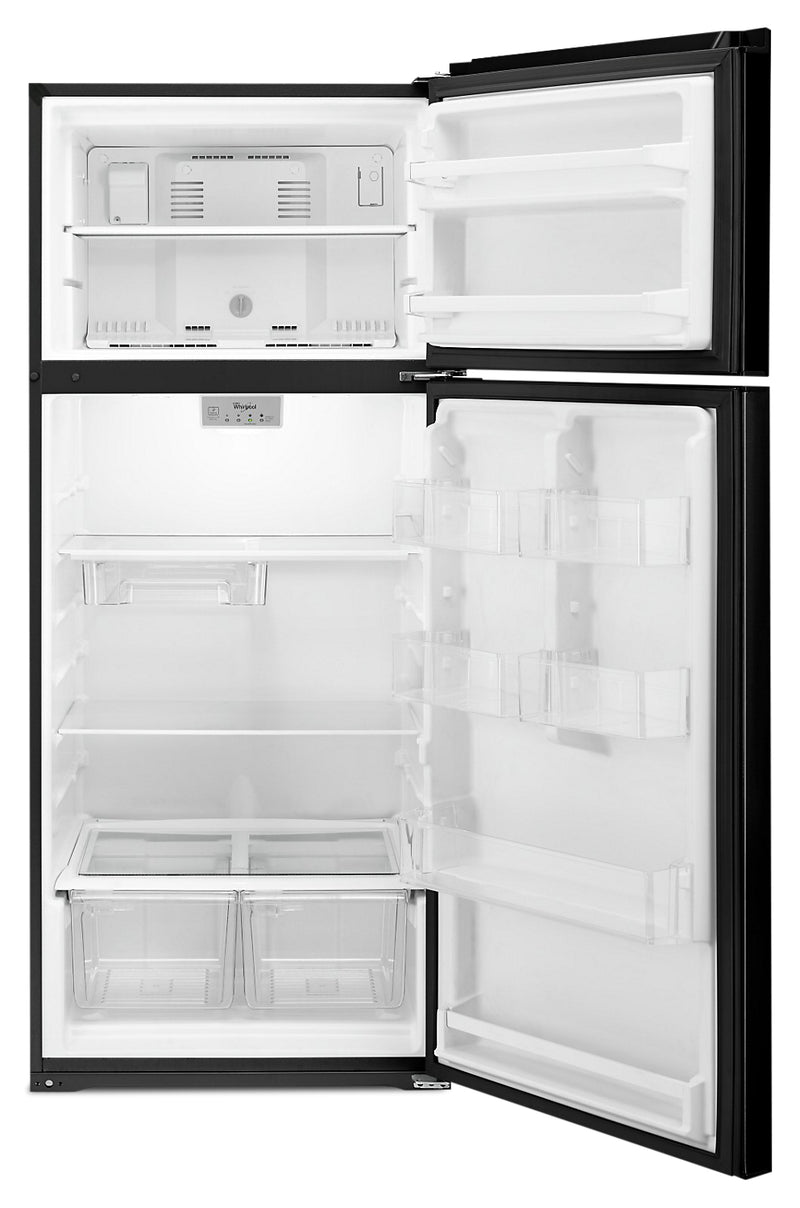 Whirlpool 28" 18 Cu. Ft. TopMount Refrigerator Black WRT518SZFB The Brick